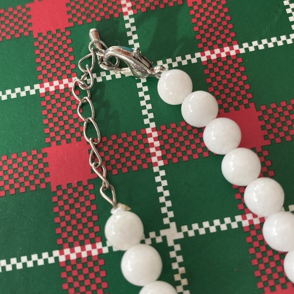 20 inches 6/14 mm hetian white jade necklace - Picture 2 of 2